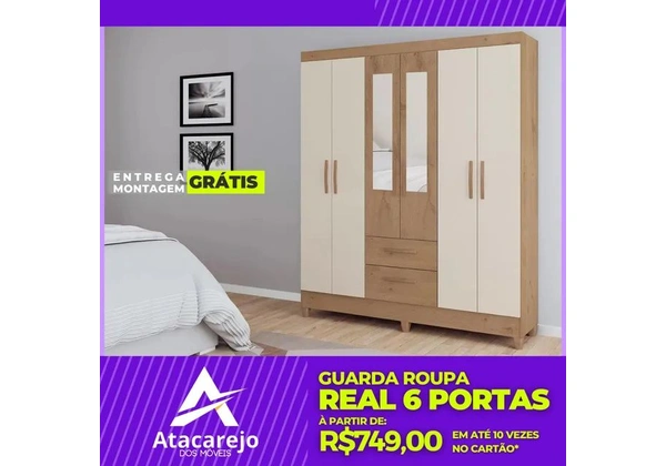 Guarda Roupa Casal Entrega E Montagem Grátis