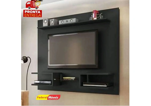 Painel com Prateleira de Vidro TV até 55