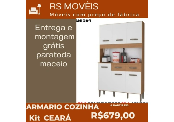 Armário de cozinha entrega e montagem grátis para toda Maceió
