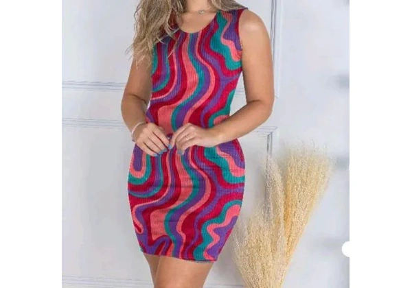 Promoção!!! Vestido cancelado estampado NOVO