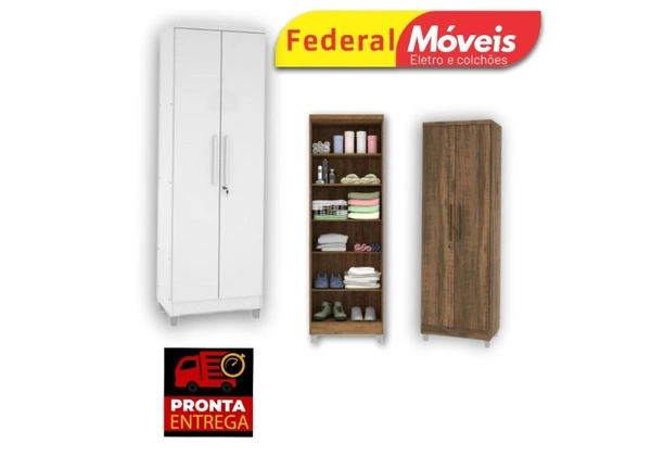 Armário Multiuso Napole 2P C/ Chave Mirarack Mega Oferta - Fazemos entrega