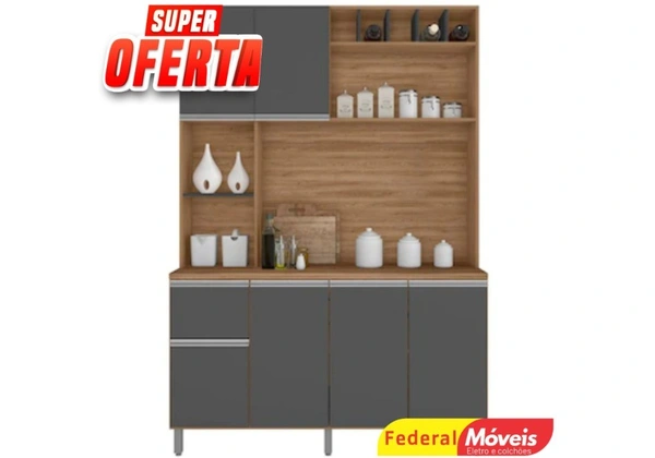 Armário de Cozinha Alice 6Portas 1G Poliman fazemos entrega