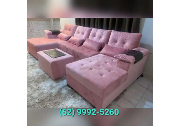 Sofá com chaise ((&))