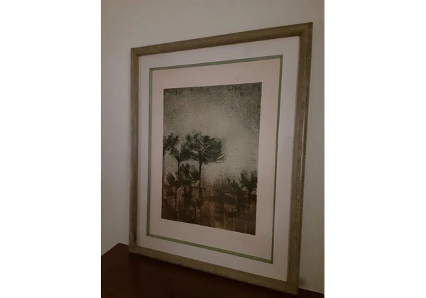 Quadro com Gravura Original número 30/100 de Paisagem