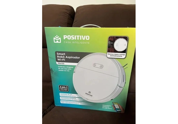 Robô Aspirador Wi-Fi Positivo PRA100 - Novo!