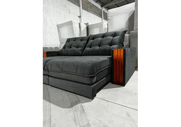Sofá Retratil e Reclinavel 3 Lugares Suede