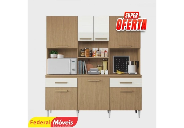 Armário de cozinha mary 7 portas - novo na caixa - frete grátis