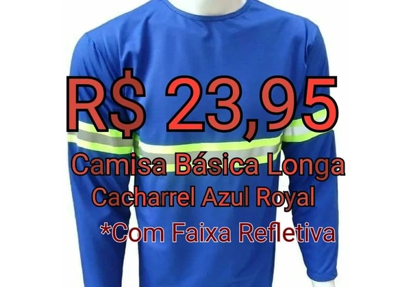 Camisa Básica Longa - Com Faixa REFLETIVA