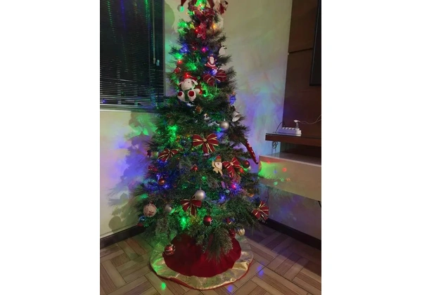 Árvore de Natal 1, 80m com Enfeites + Pisca Pisca