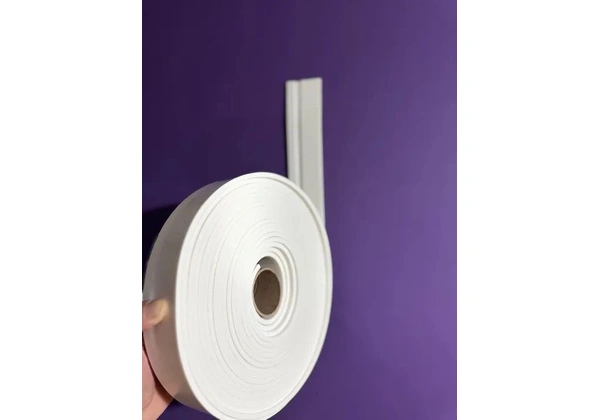 Ripado De Eva Branco Adesivado Frisado 5mm Larg 5cm - 10 Metros