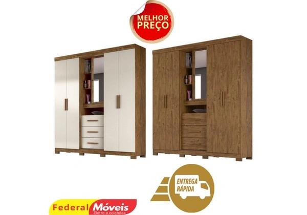 Guarda Roupa Casal 4 portas Eldorado novo na caixa fazemos entrega