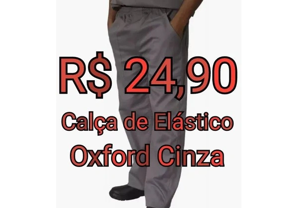 Calça Operacional de Oxford Cinza para Trabalho
