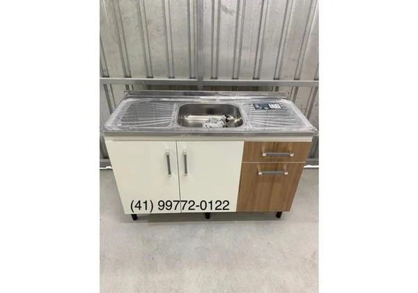 Pia em INOX + Gabinete 1.20 Padrão