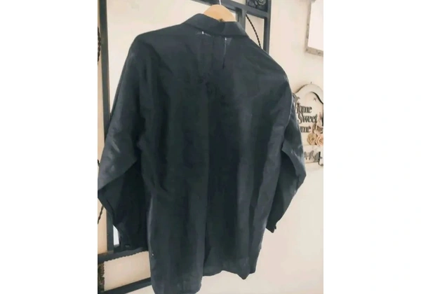 camisa 100% linho bordada RICHELIEU tam m (44) 100, 00Sem usoPreto