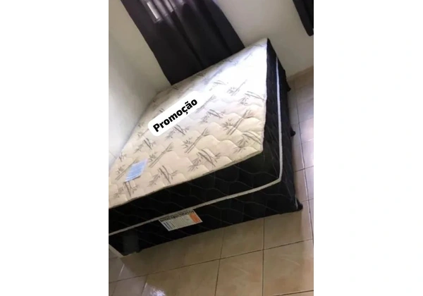 Cama box com molas produto novo brinde