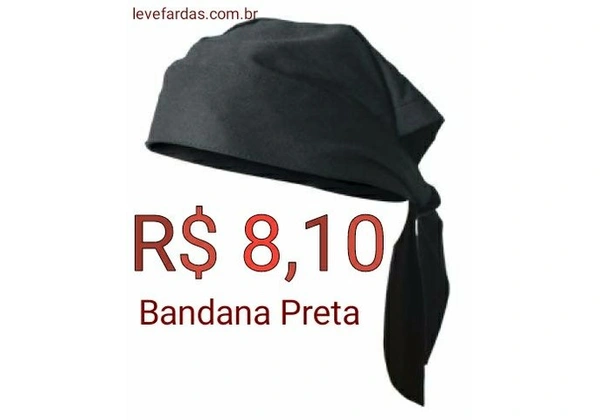 Bandana em Oxford - Preta