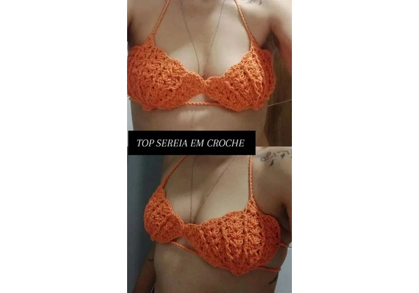Top sereia em croche
