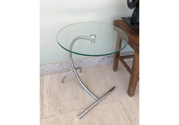 Mesa de canto tampo de vidro