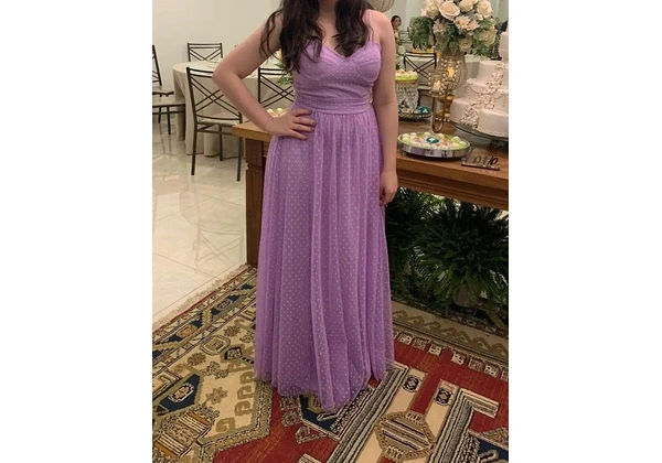 Vestido Madrinha Lilás Tamanho P