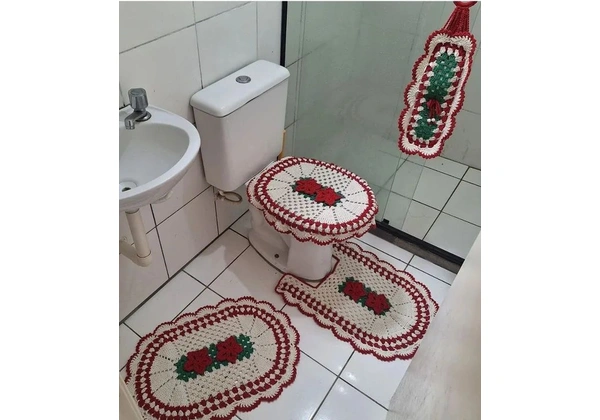Jogo de banheiro em crochê