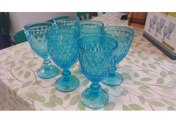 Conjunto 6 taças Verre cor Tiffany