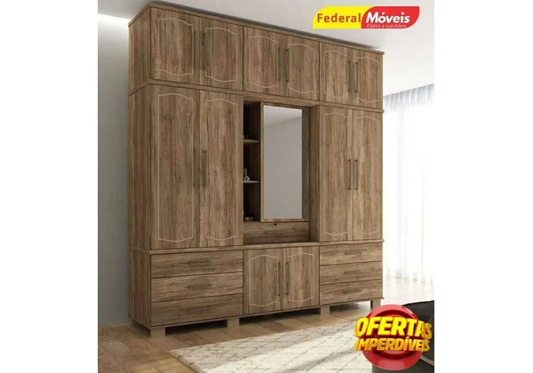 Guarda Roupa 13 Portas 7 Gavetas Novo Pronta Entrega