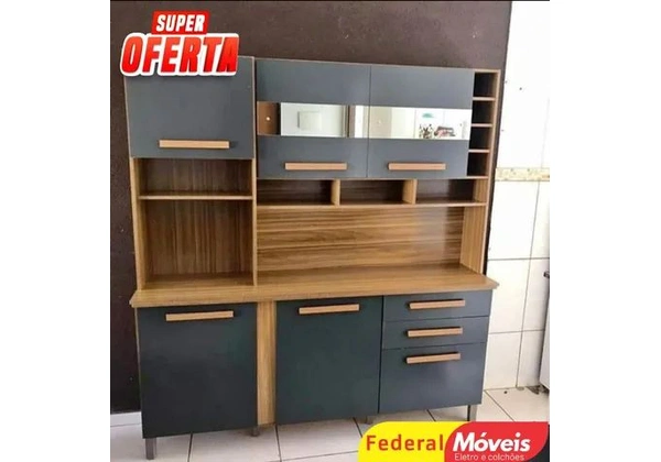 Armário de cozinha com espelho. Venha pra federal renovar sua cozinha! Novo na caixa!