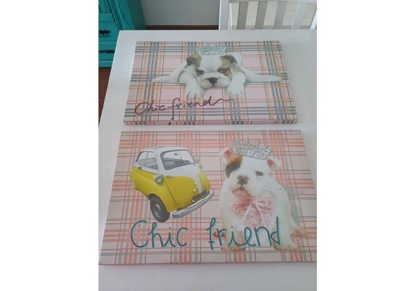 Quadros Cachorrinhos chic friend - 2 por 20