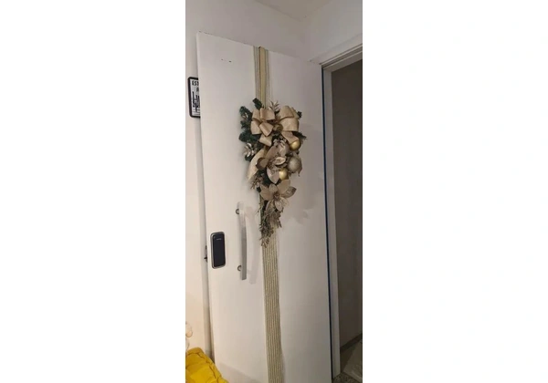 Pingente de porta de Natal Dourada