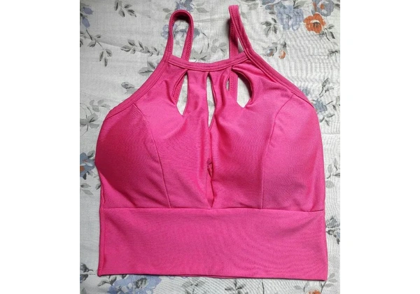Top cropped rosa pink tamanho P