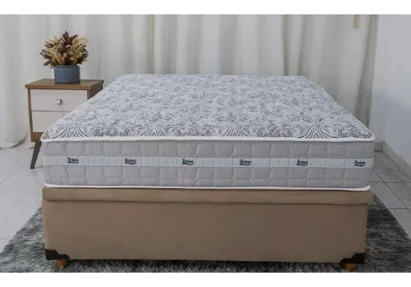 Colchao + Cama Box Casal Dubai Lux