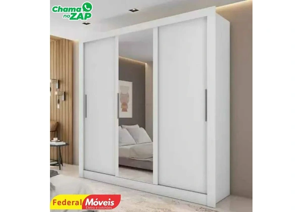 Guarda Roupa 3 Portas e 4 Gavetas Novo Pronta Entrega