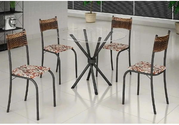 jogo de mesa com 4 cadeiras
