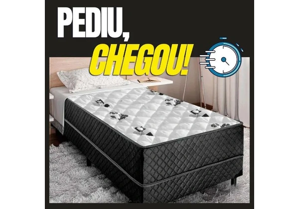 Cama Box Solteiro 88x188cm - Receba em 24hs