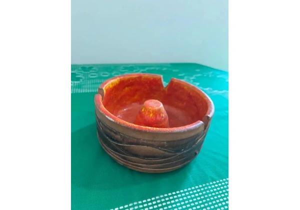 Cinzeiro Cerâmica 18x7cms Antigo (crédito, débito, Pix e PicPay )