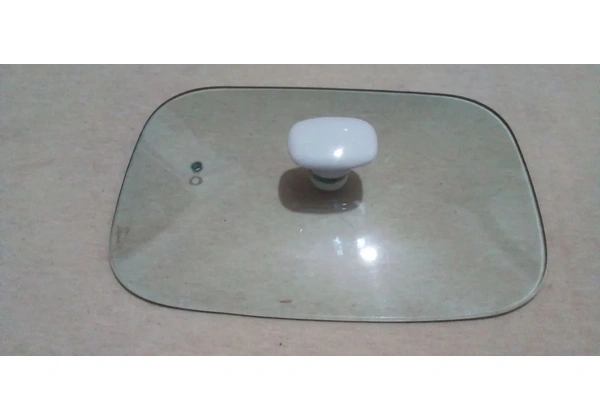 Tampa retangular em vidro 17cm x 23cm