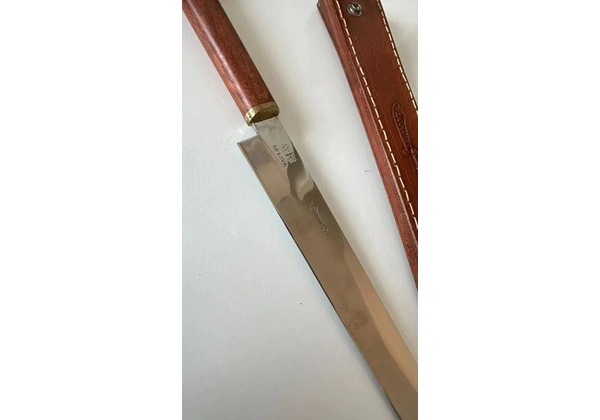 Faca Japonesa Zakharov Sashimi Kantô Plus Canhoto na Bainha Caramelo 11