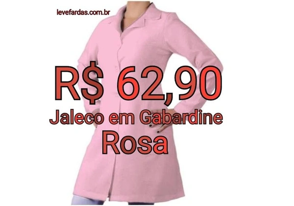 Jaleco em Gabardine ROSA