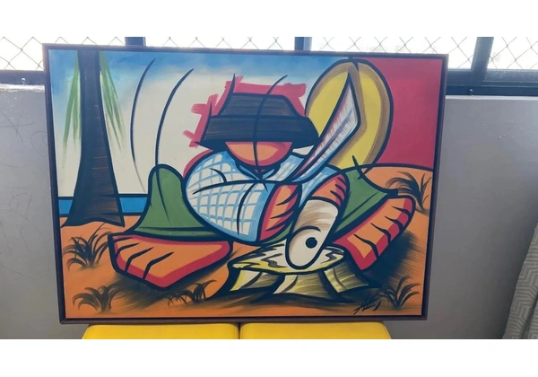 Quadro Decorativo Estilo Moderno - Arte Vibrante para Casa de Praia ou Beira de Rio