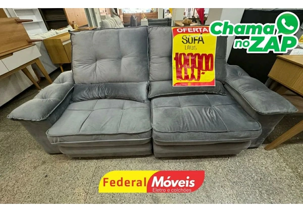 Sofá Retrátil e Reclinável Novo Fazemos Entrega