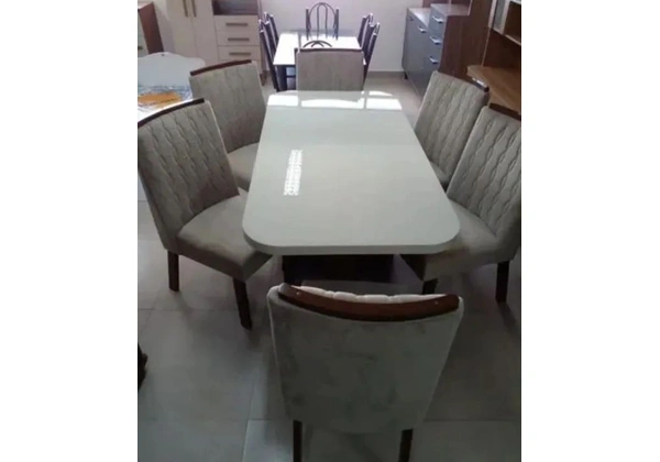 Mesa de jantar Magnus 6 lugares 100 %MDF VELUDO
