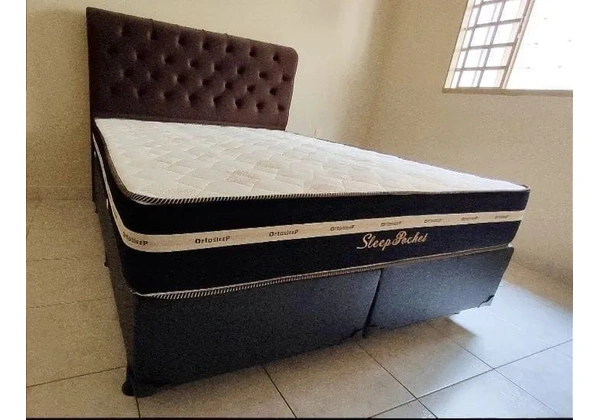 Cama box Queen colchão e base