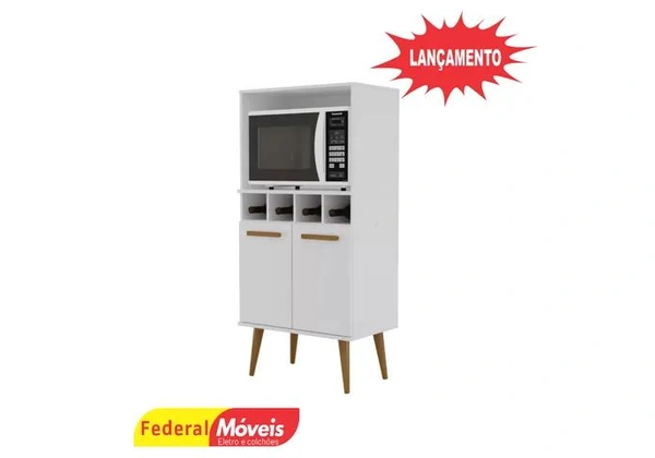 Armário para Microondas Torre c/ Adega - Entregamos