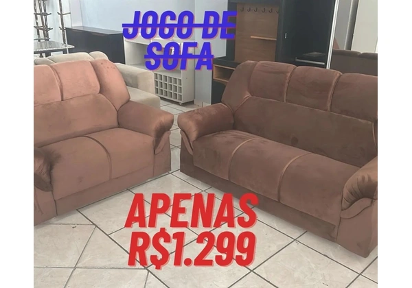 Oferta jogo de sofá 2, 3 lugares 1.299