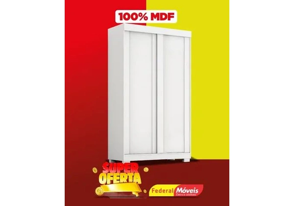 Guarda Roupas Solteiro 100% MDF 2 Portas 2 Gavetas Direto da Fabrica Fazemos Entrega