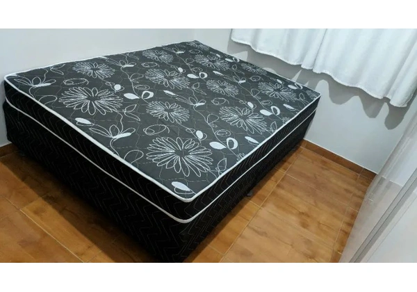 CAMA BOX CASAL COLCHAO ESPUMA D33 CONFORTAVEL E RESISTENTE