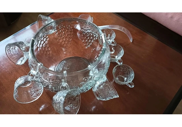 Poncheira de vidro vintage