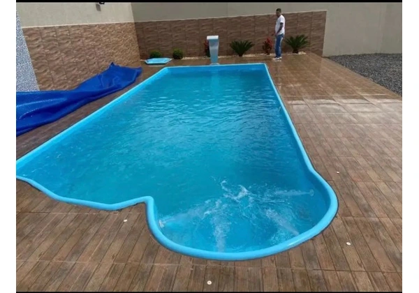 Piscina de fibra para seu lazer!