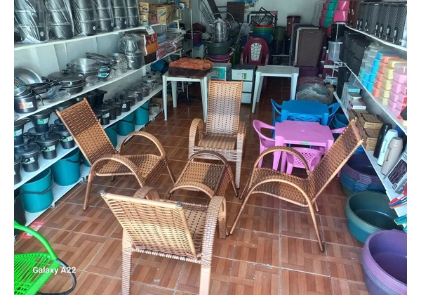 Jogo para terraço em fibra sintética