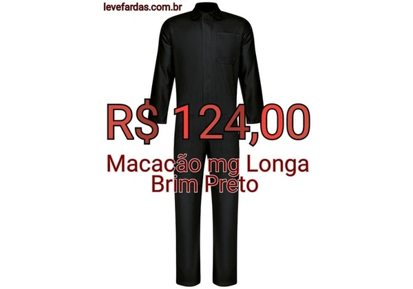 Macacão mg Longa - Brim Preto